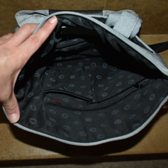 Bugatti Henry REBORN Backpack 3 In 1 Bag purse Tote Unisex Mens Womens Gray Grey - Picture 10 of 16